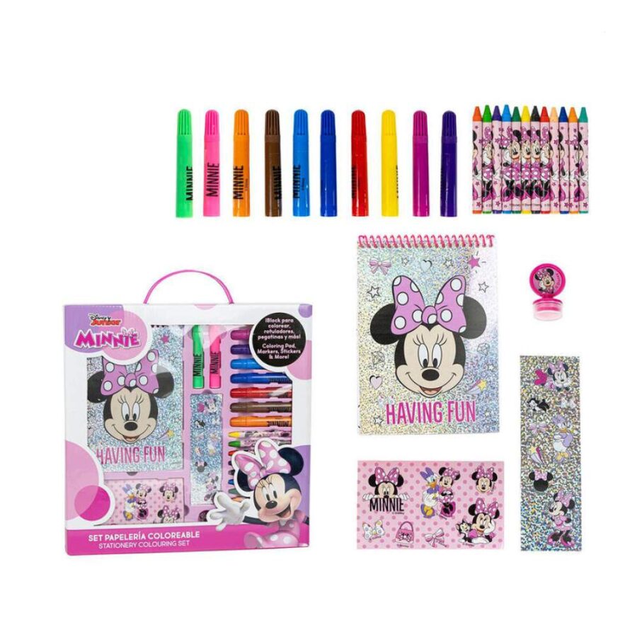 Set Papelería Coloreable Minnie