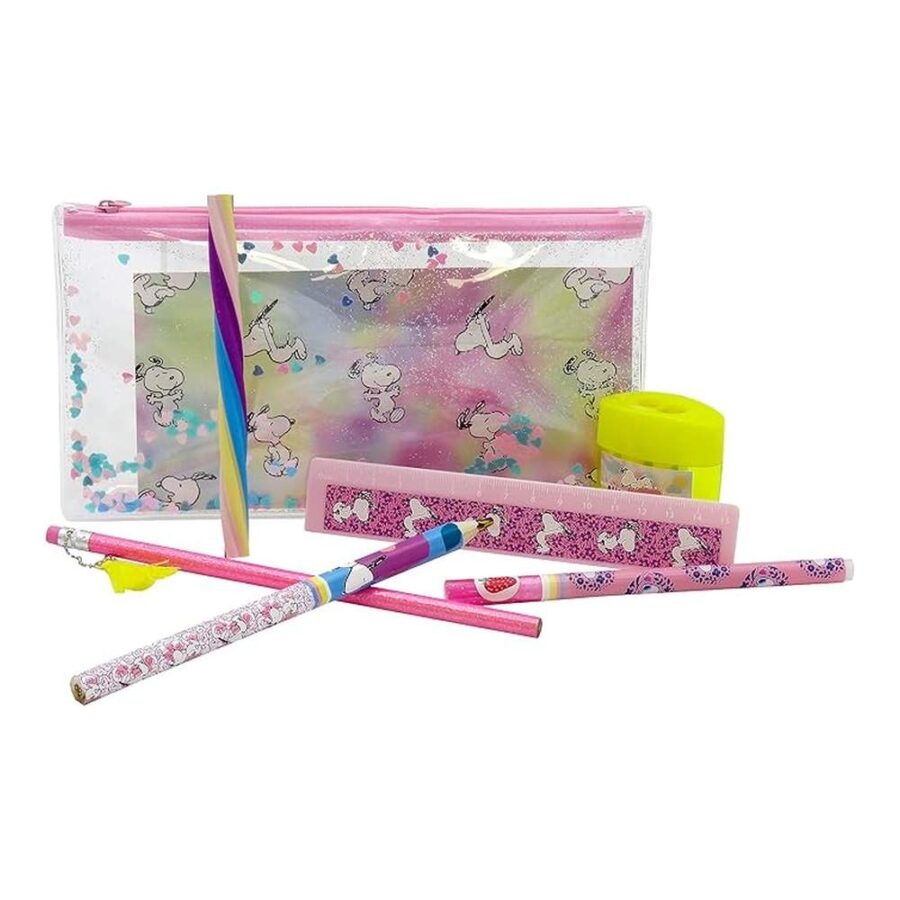 Set Portatodo Con Accesorios De Papelería Snoopy