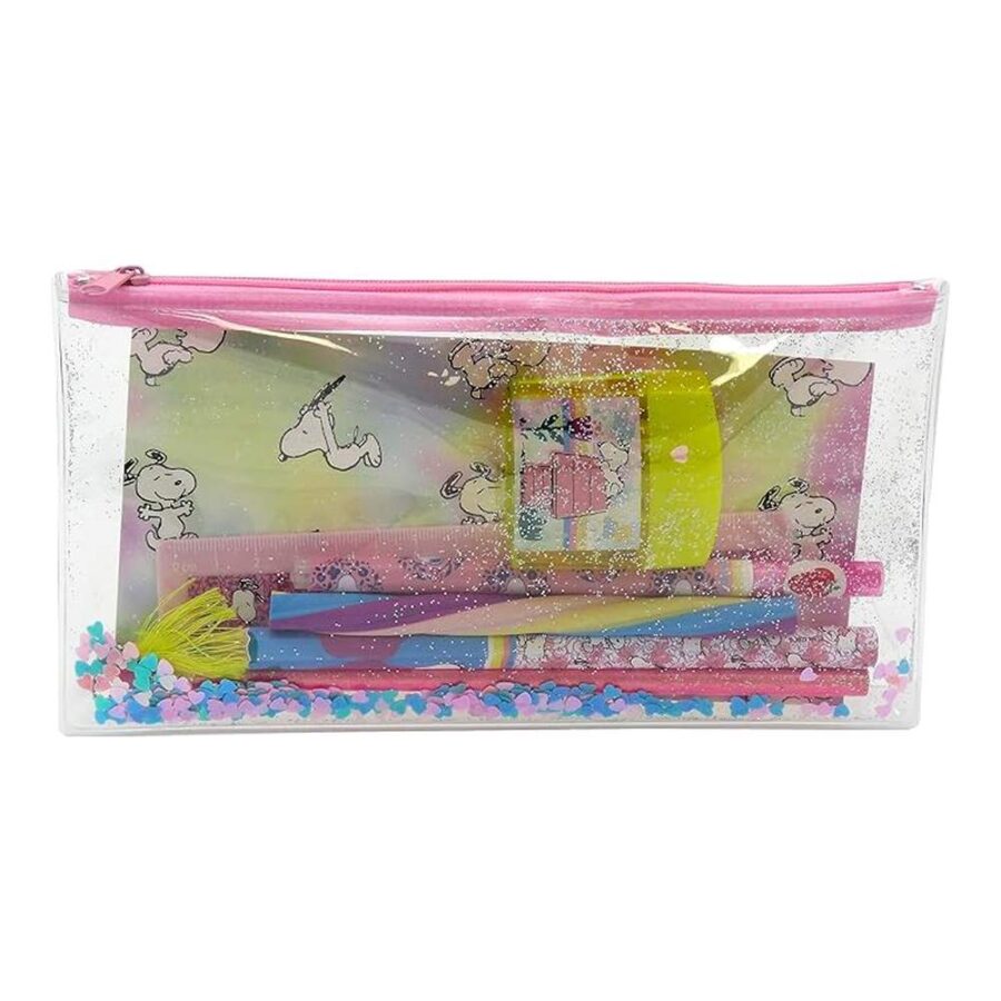 Set Portatodo Con Accesorios De Papelería Snoopy